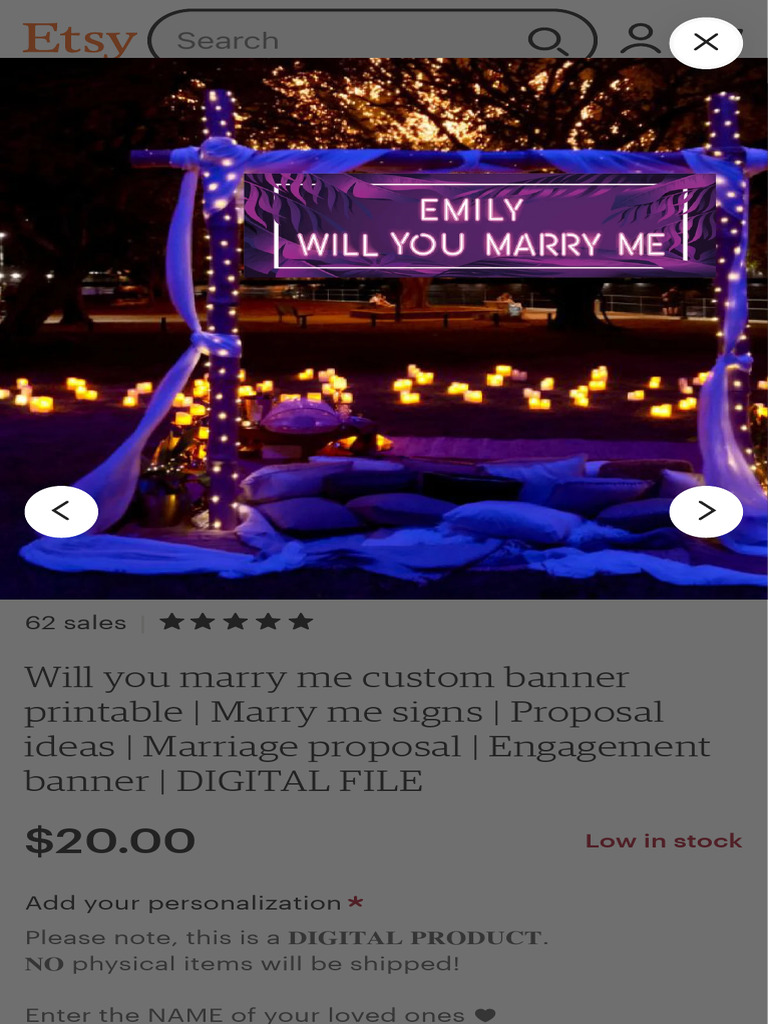 Will You Marry Me Custom Banner Printable Marry Me Signs - Etsy | PDF