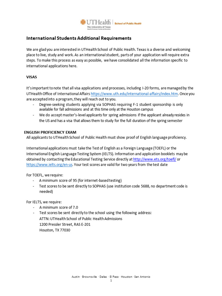 AY21-22 - International Students Additional Requirements | PDF | Test ...