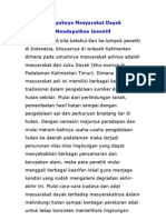 Masyarakat Dayak Mendapatkan Insentif