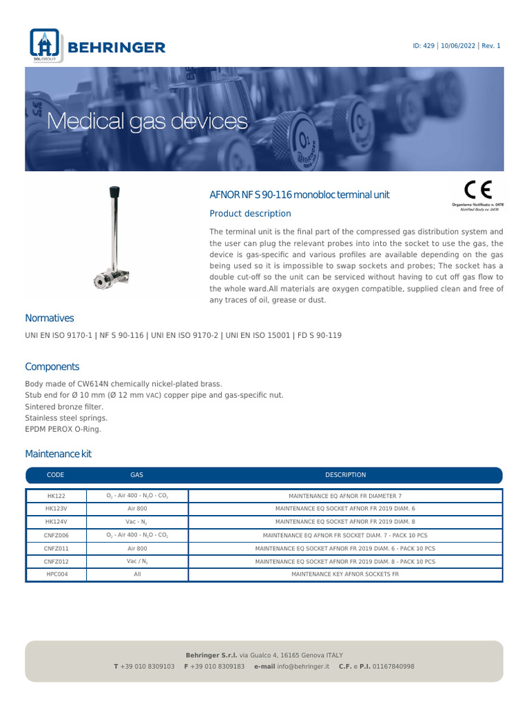 AFNOR NF S 90-116 Terminal Unit Guide | PDF | Materials