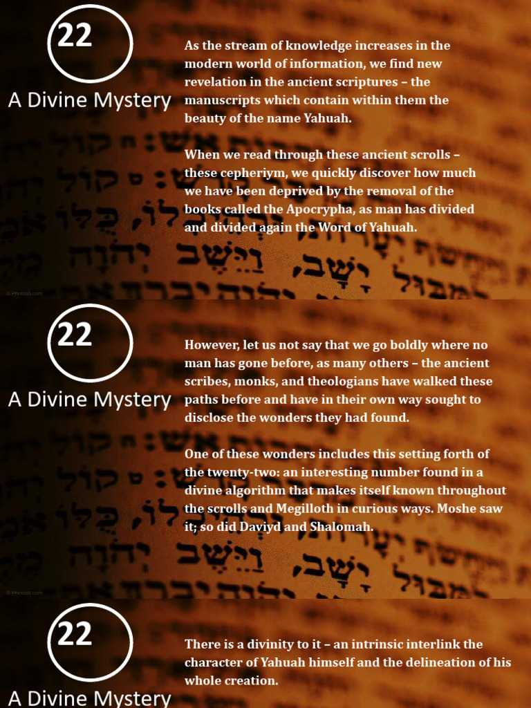 Divine Mystery of the Number 22 | PDF | The Beast (Revelation) | Shabbat