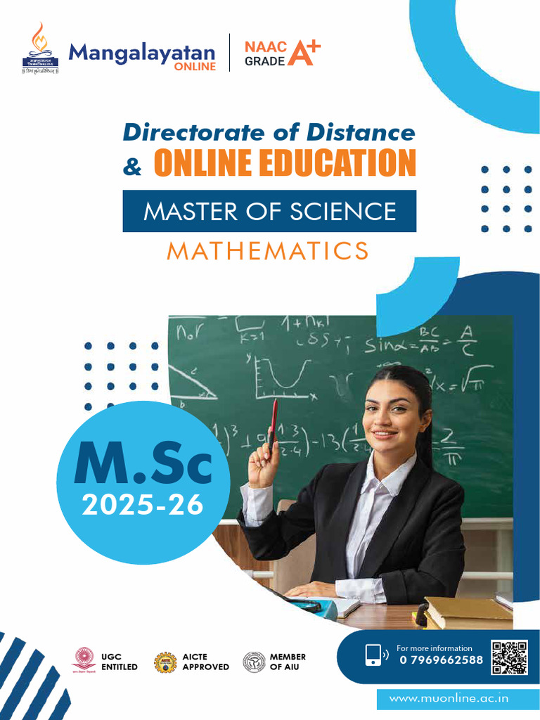 M.Sc. Mathematics Online Program Overview | PDF | Mathematics ...