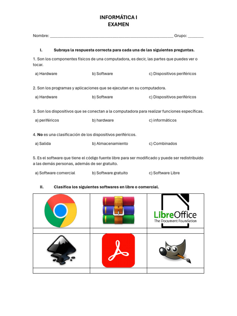 examen informatica tetra | PDF