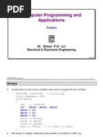 Computer Programming and Applications: Arrays