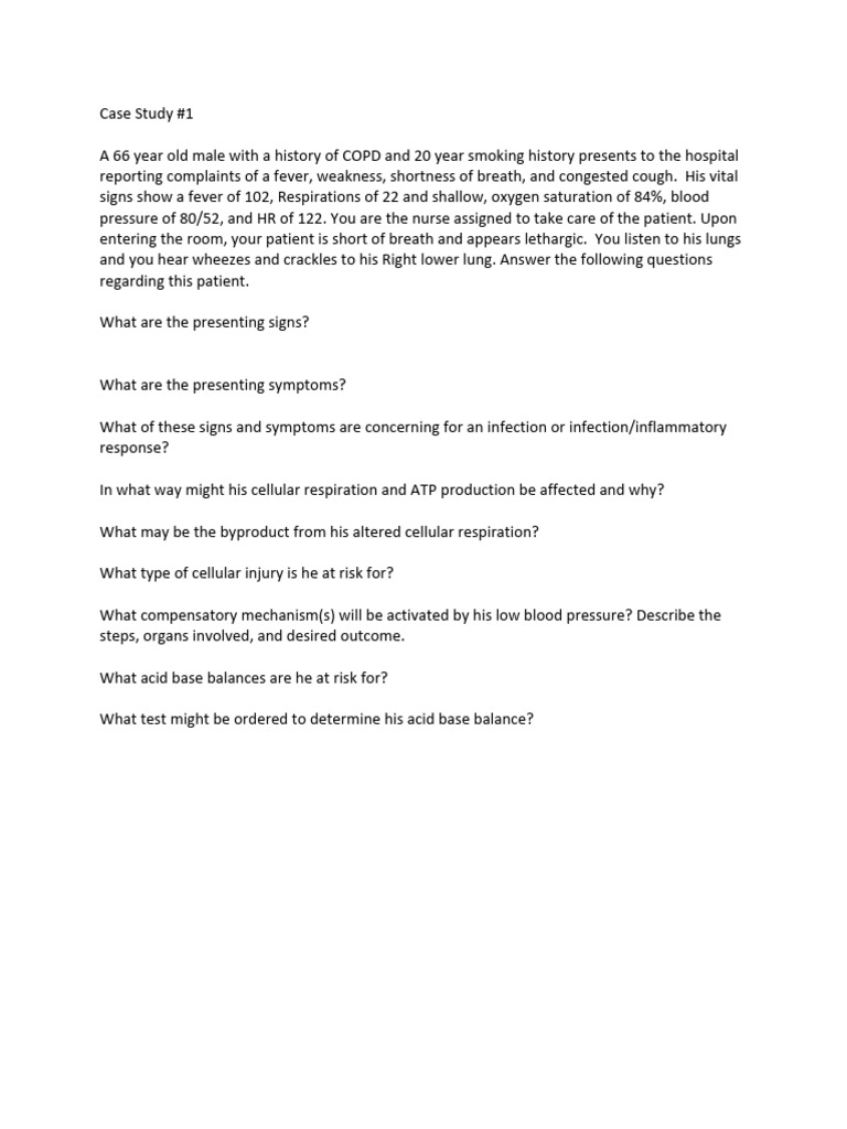 COPD Patient Case Study Analysis | PDF
