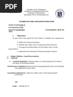 Food Preservation Lesson Plan | PDF | Career & Growth