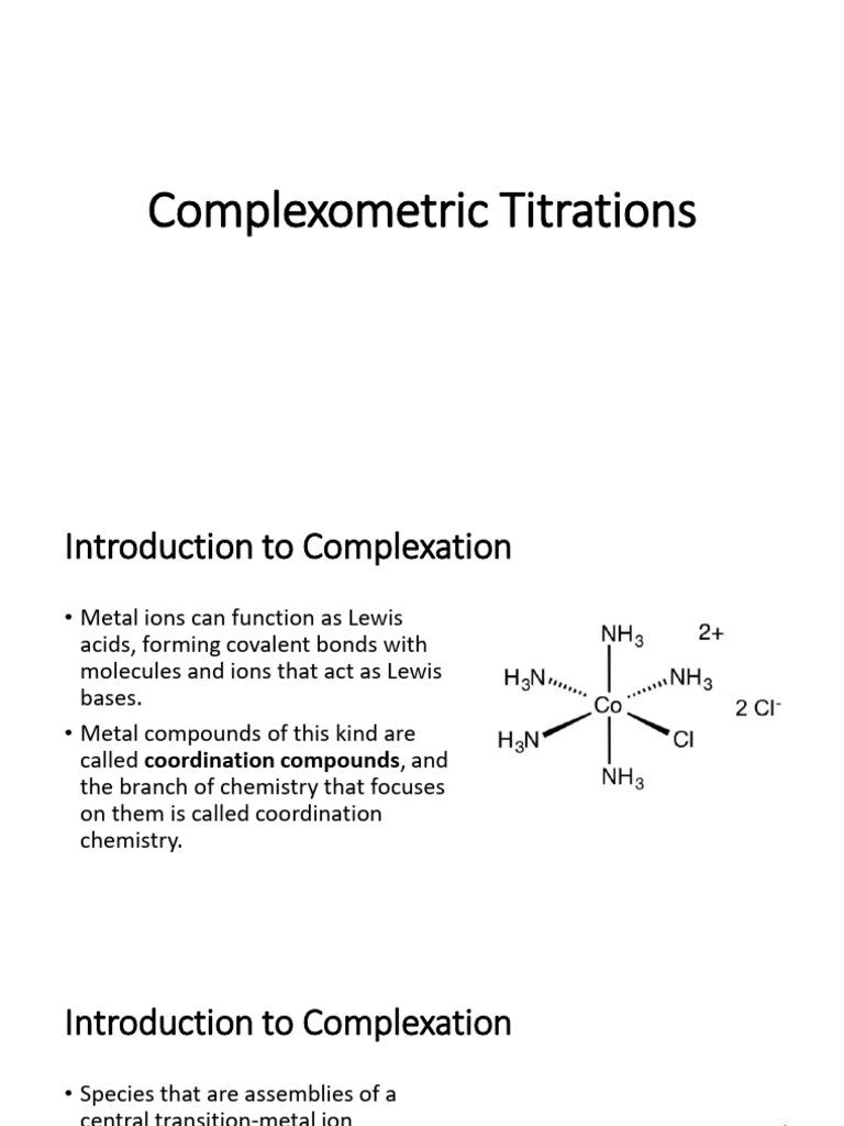 Understanding Complexometric Titrations | PDF | Coordination Complex ...