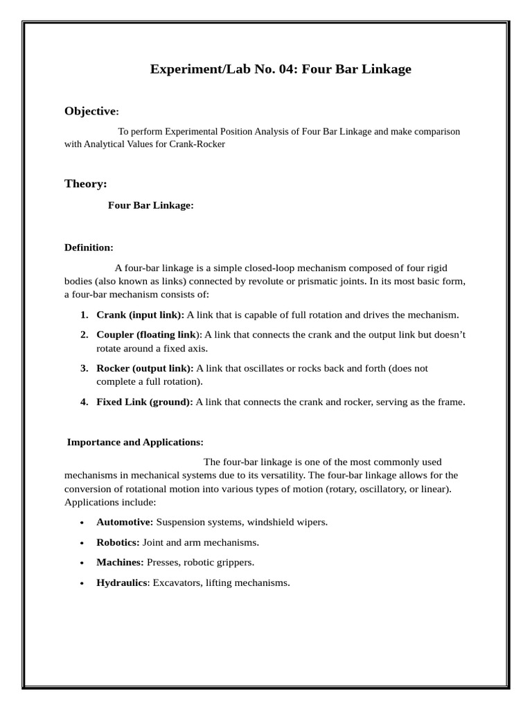 Lab no 4A | PDF | Mechanics | Mechanical Engineering