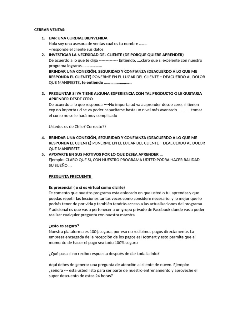 Estrategias Efectivas para Cerrar Ventas | PDF