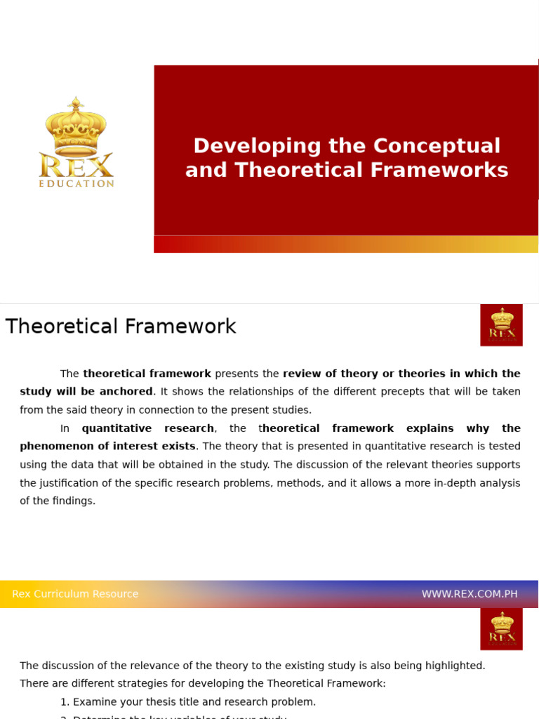 Developing The Conceptual and Theoretical Frameworks | PDF | Theory ...