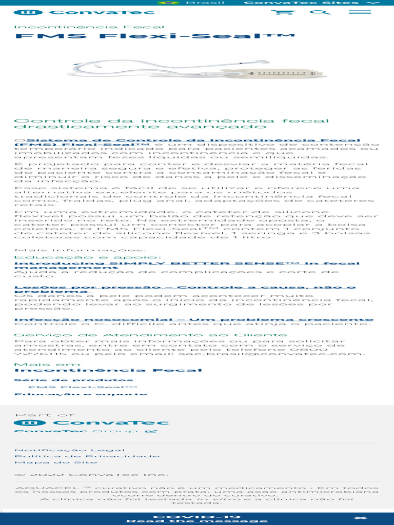 Flexi-Seal™ FMS | PDF | Medicina Clínica