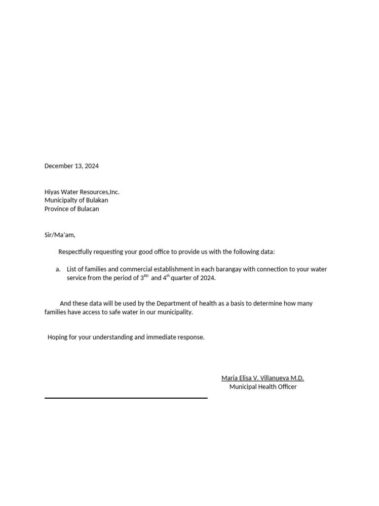 Request For Hiyas | PDF