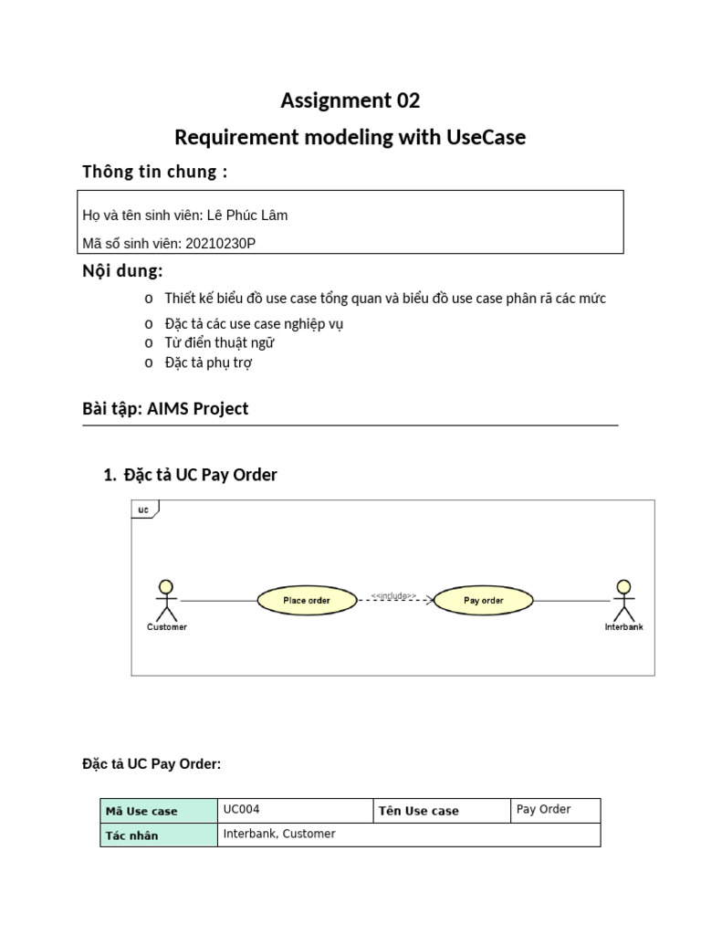 Assignment 02 - Part 2 UC Pay Order | PDF
