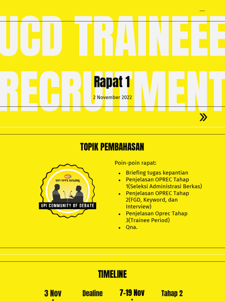OPREC Batch III: Panduan dan Timeline | PDF