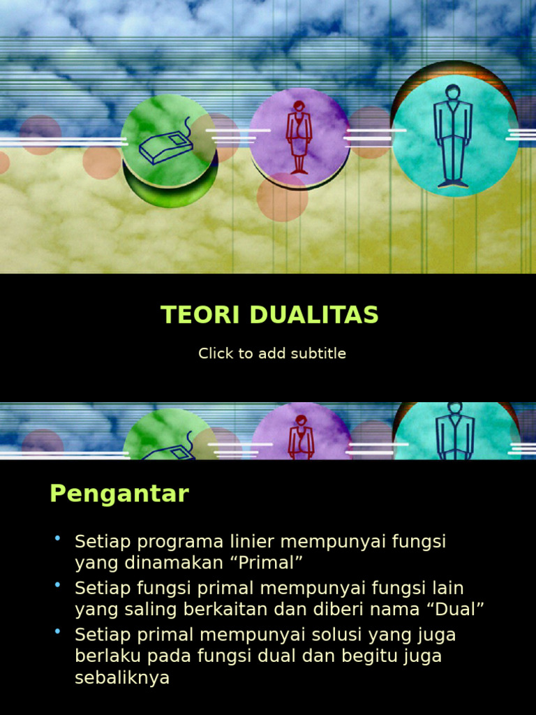 TEORI DUALITAS | PDF