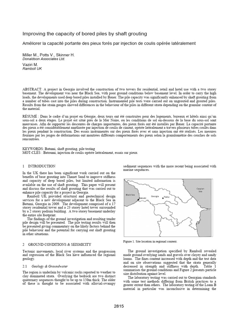 Enhancing Bored Pile Capacity via Grouting | PDF | Deep Foundation ...