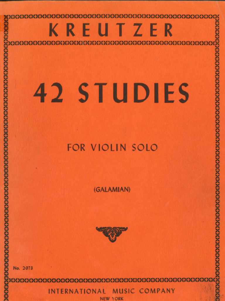 42 Studies For Violin Solo - Rodolphe Kreutzer | PDF