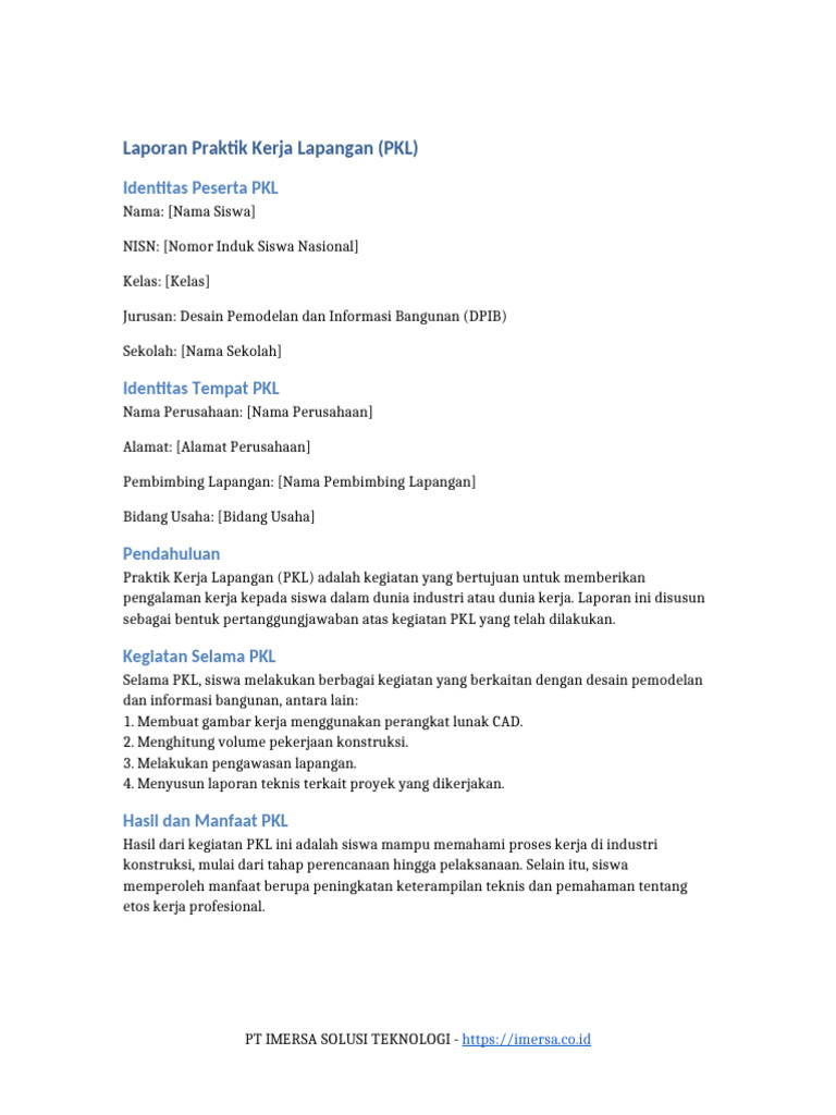 Laporan PKL Jurusan DPIB 2023 | PDF