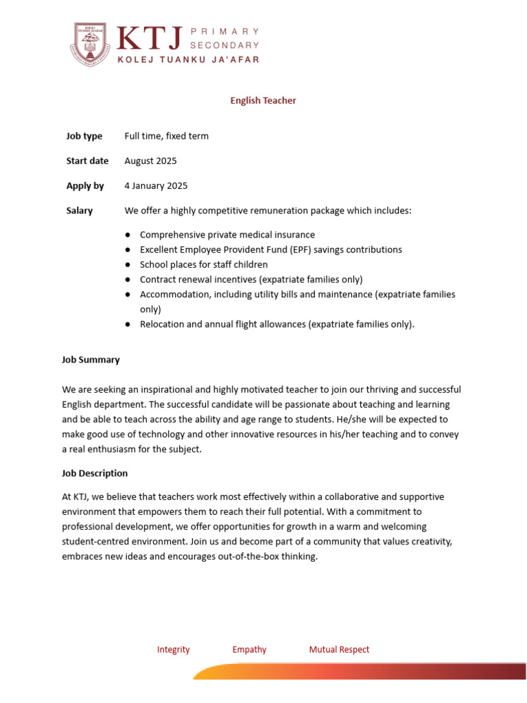 English Teacher Pdf Teachers Schools