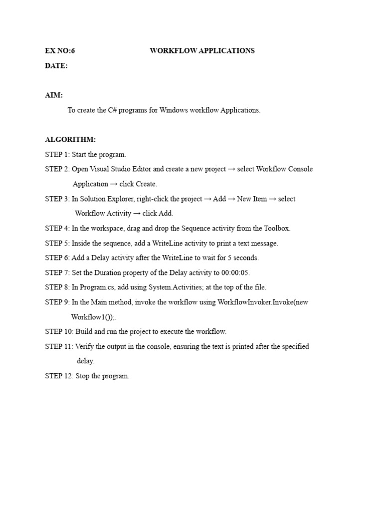C# Windows Workflow Applications Guide | PDF | Software Development ...