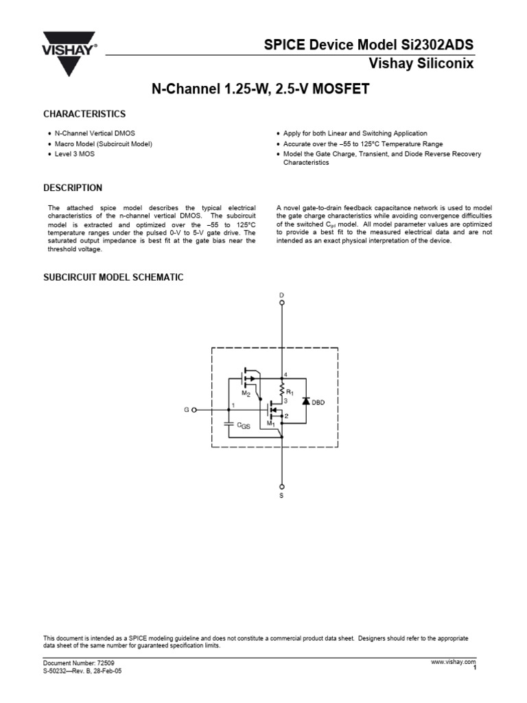 72509 | PDF | Mosfet | Field Effect Transistor