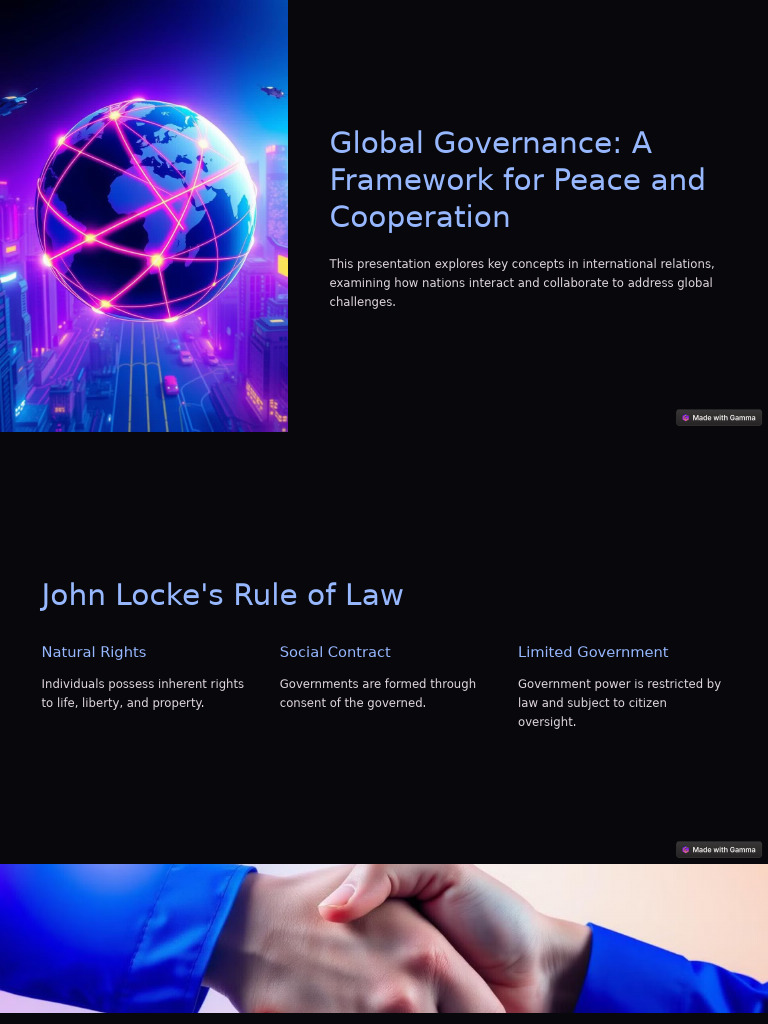 Global Governance A Framework For Peace and Cooperation | PDF | Peace ...
