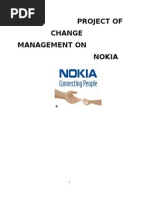 CHANGE MANAGEMENT ON  NOKIA 