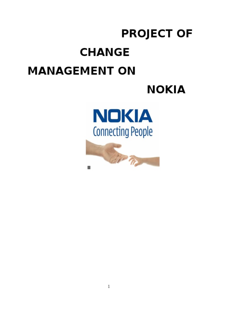 Nokia Change Management Project | PDF | Nokia | Occupational Safety And ...