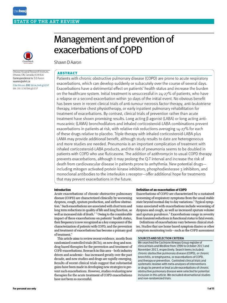 Exacerbations of COPD - BMJ | PDF | Chronic Obstructive Pulmonary ...
