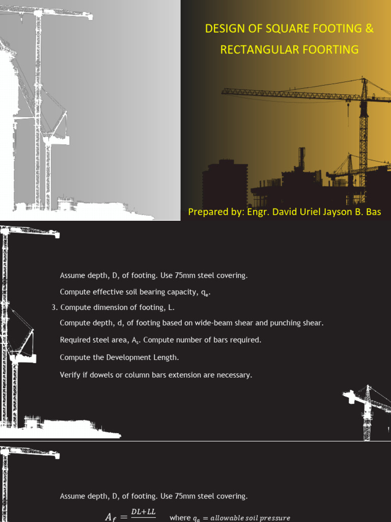 Design of Square and Rectangular Footing | PDF | Structural Engineering ...