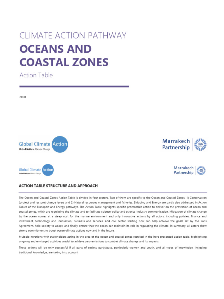 Action - Table - OCZ | PDF | Climate Change Mitigation | Climate Change