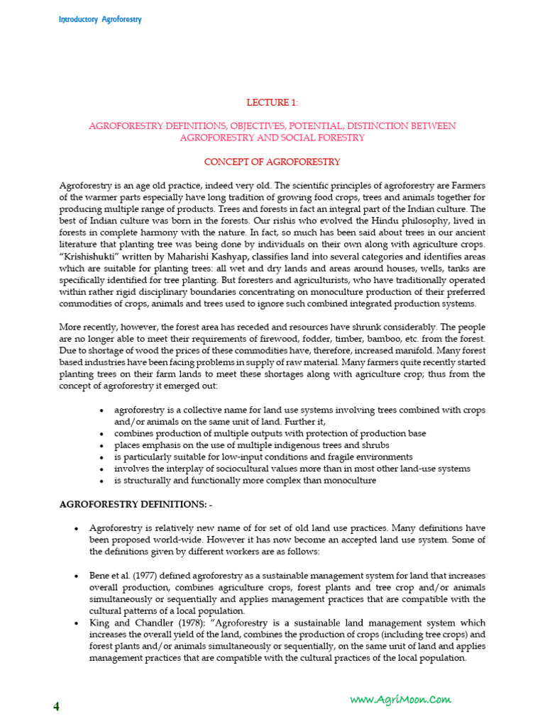 Introductory Agroforestry Concepts | PDF | Forestry | Agriculture