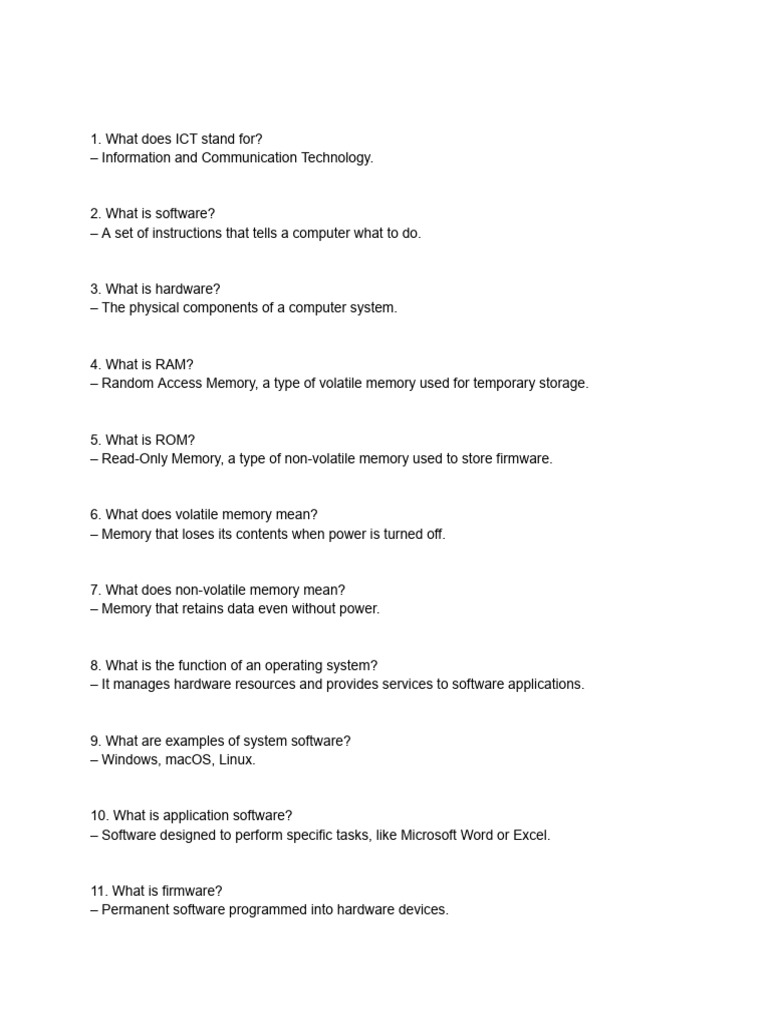 Essential Computer Terms Explained | PDF | Computer Data Storage ...