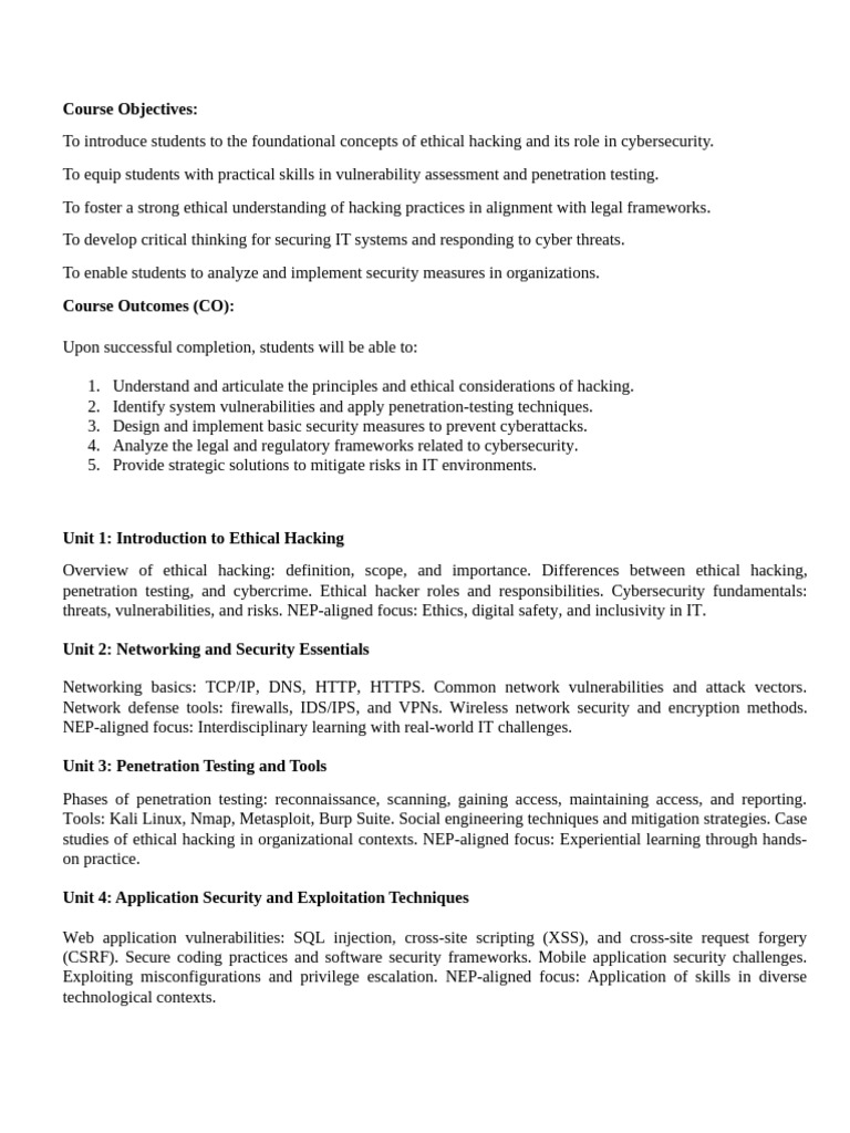 Ethical Hacking | PDF | Security | Computer Security