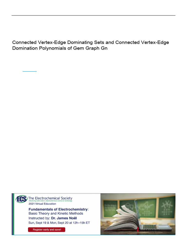 Connected Vertex-Edge Domination in Gem Graphs | PDF | Vertex (Graph ...