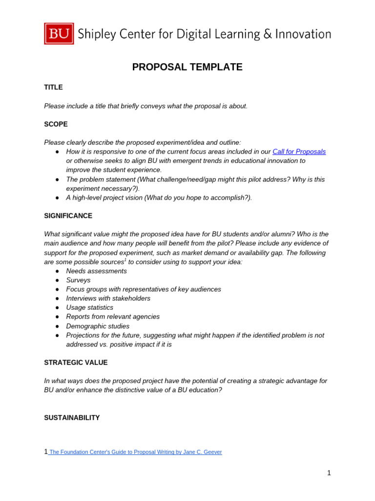 Shipley Center For DLI Proposal - Template - FINAL - Jan2023 | PDF ...