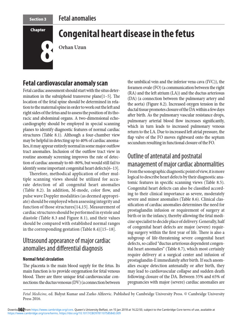 Congenital Heart Disease in The Fetus | PDF | Heart Valve | Heart