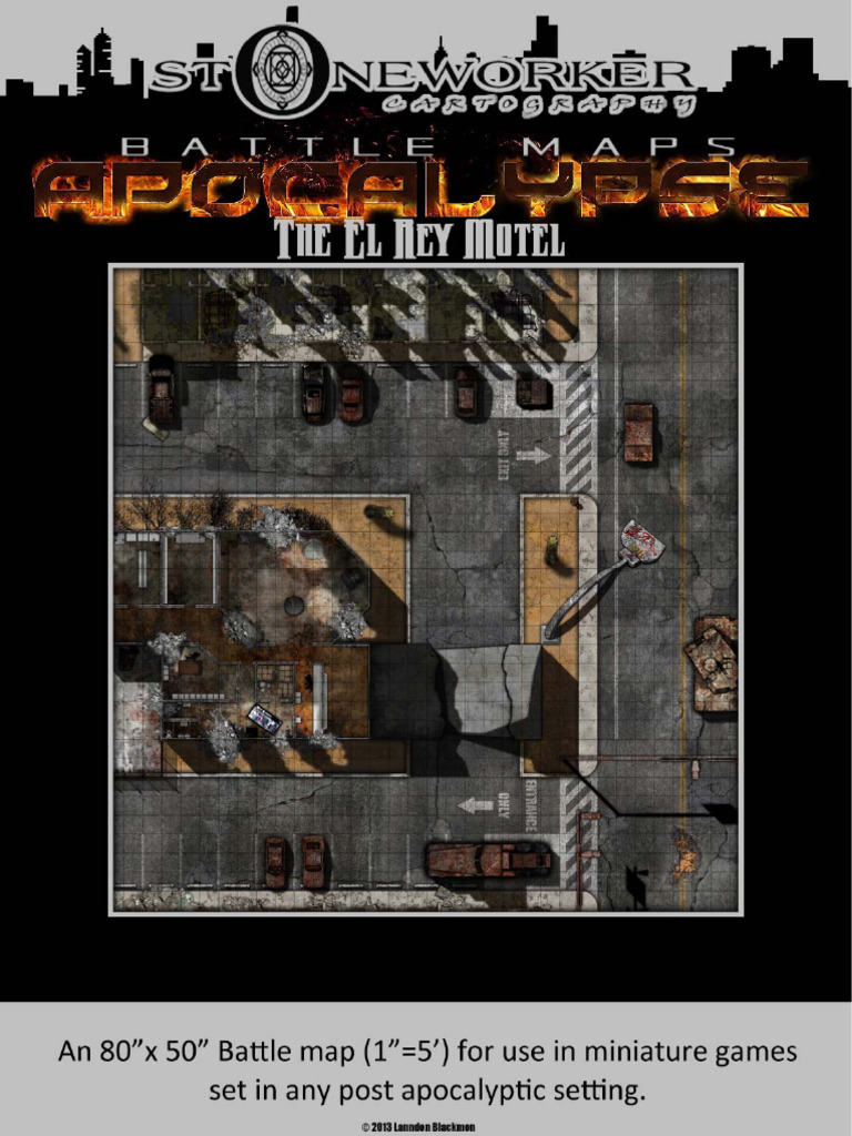Battlemaps The El Rey Motel BW HEX 01 | PDF