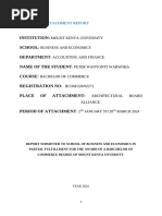 Industrial Attachment Report Sample | PDF