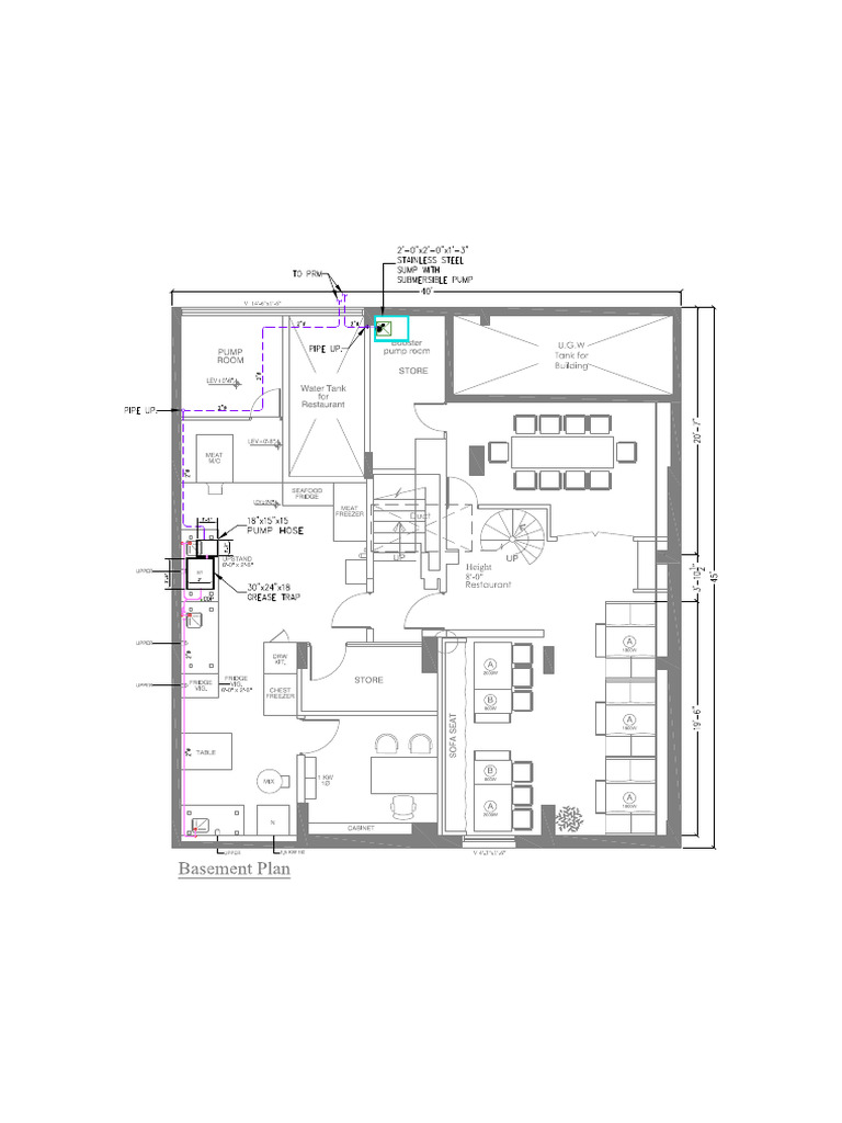 D.01 - Drainage Layout For Basement Plan | PDF