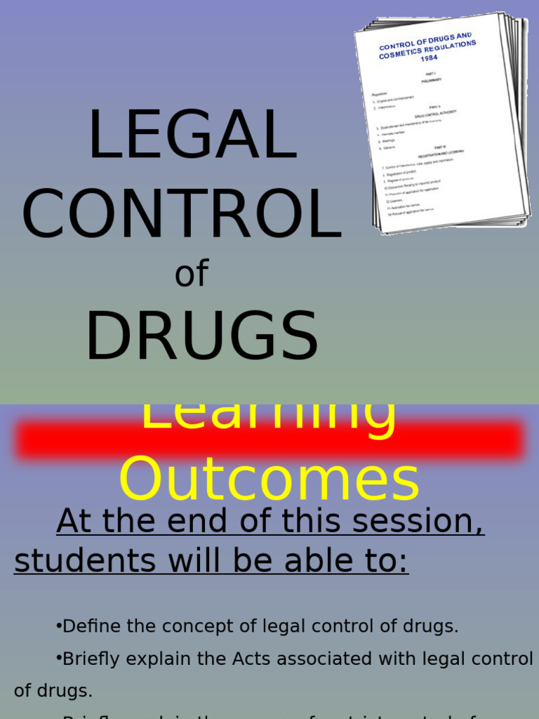 Legal Control of Drugs in Malaysia | PDF | Drugs | Pharmacy