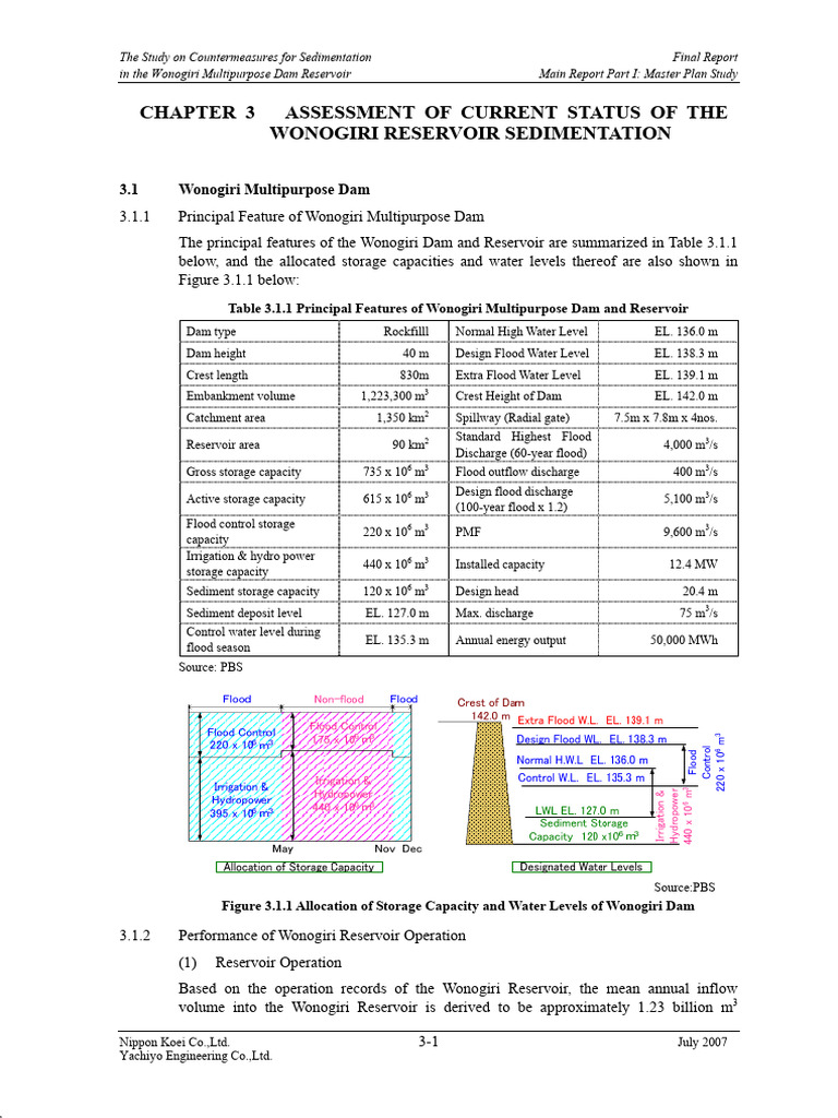 Countermeasures for Wonogiri Dam Sedimentation | PDF | Discharge ...
