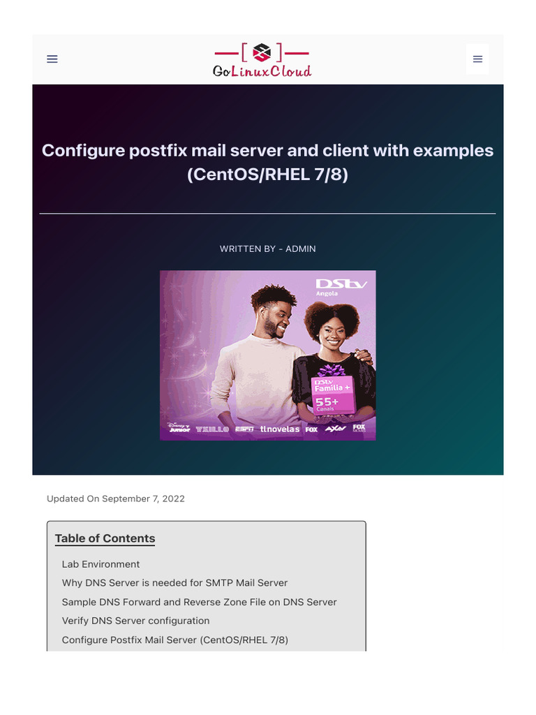Configure Postfix Mail Server and Client With Examples (CentOS-RHEL 7-8 ...