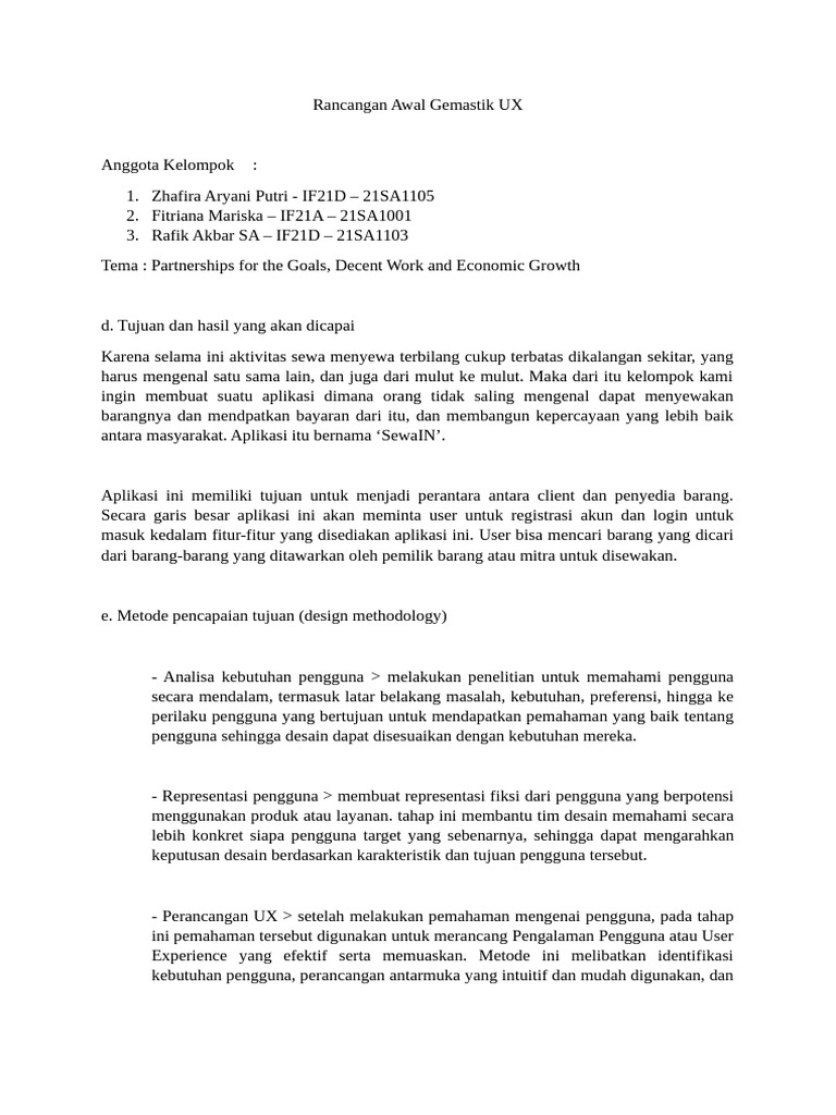 Rancangan Awal Gemastik UX | PDF