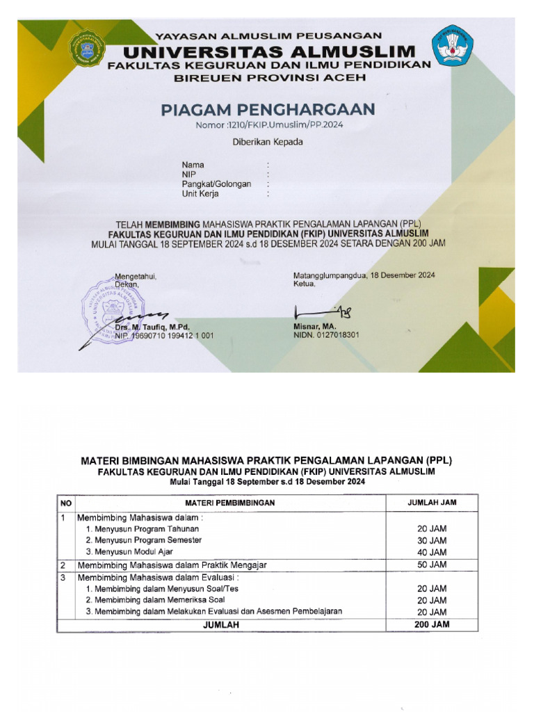 Sertifikat PPL Rasyidi | PDF