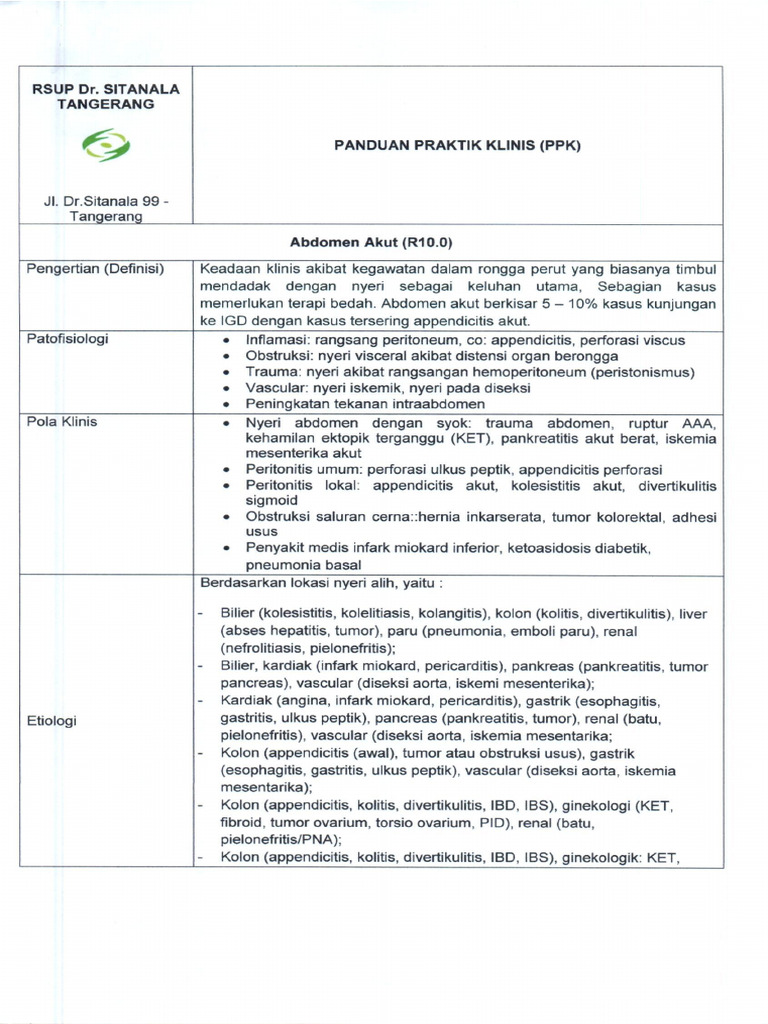 Abdomen Akut (r10.0) | PDF