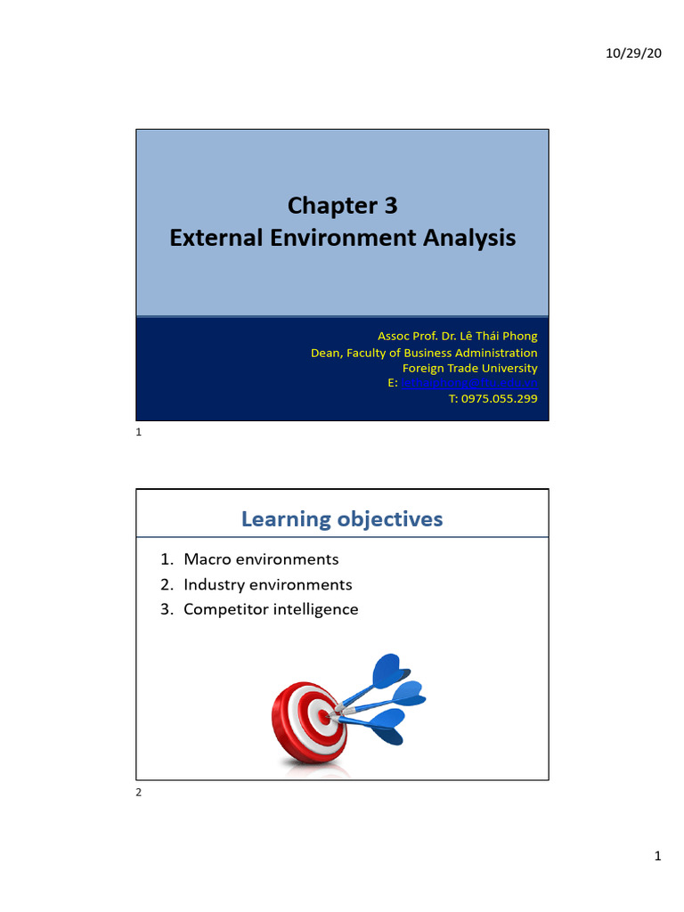Chapter 3 16.8.2023 External Analysis | PDF | Profit (Economics ...