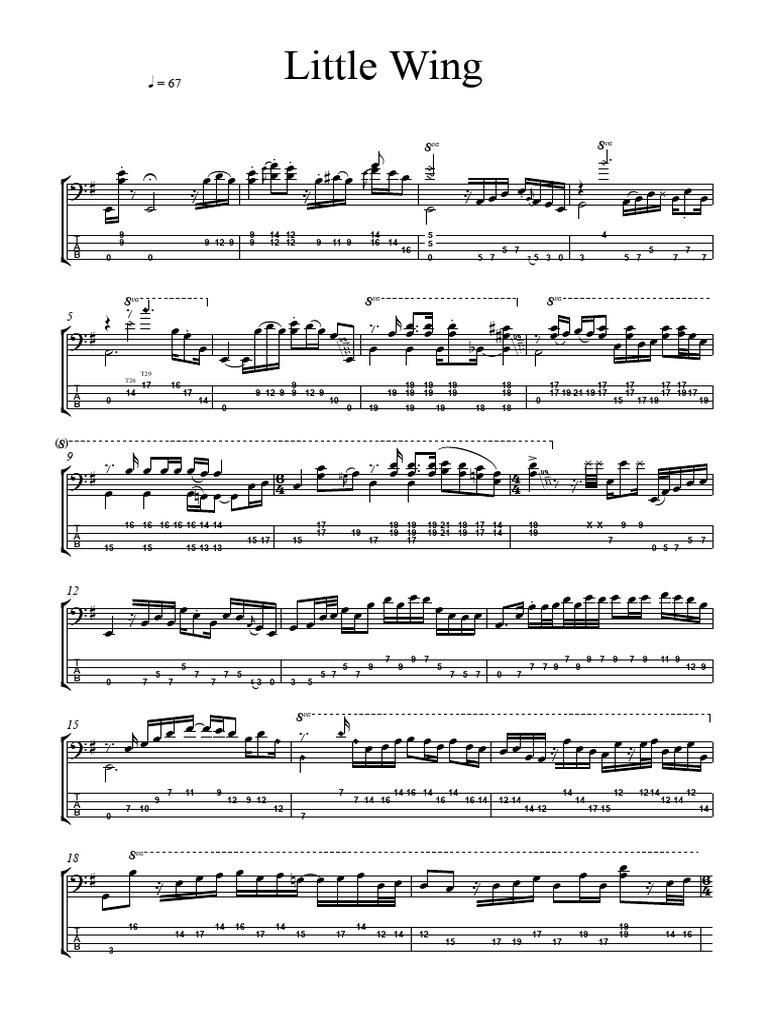 Little Wing Guitar Tab PDF | PDF