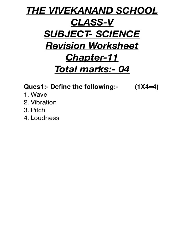Science Worksheet (22-06-24) | PDF