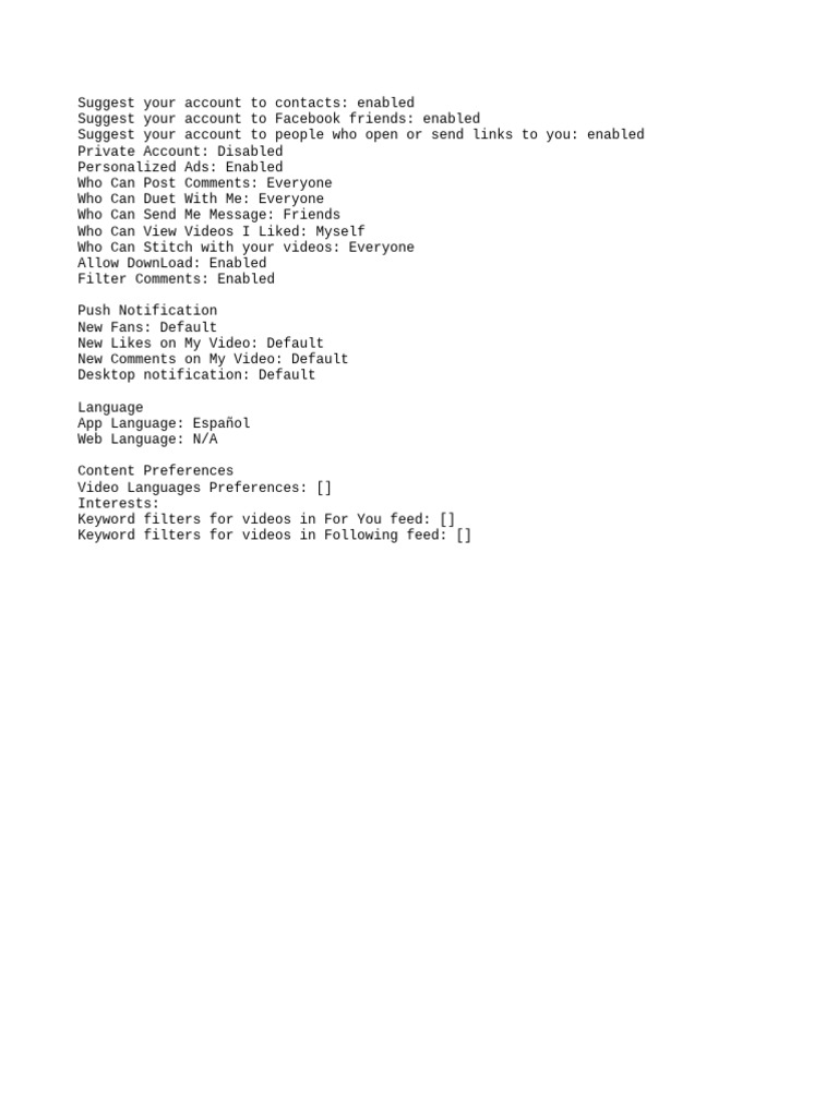 Settings pdf